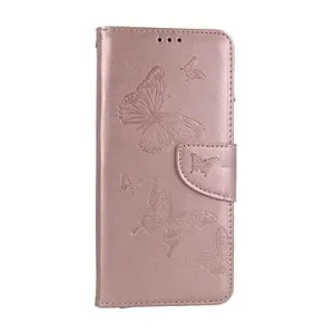TopQ Puzdro Samsung A14 knižkové Butterfly ružové svetlé 111952