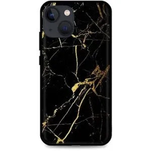 TopQ LUXURY iPhone 13 mini pevný Marble čierno-zlatý 64777