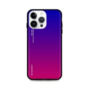 TopQ Kryt LUXURY iPhone 14 Pro pevný dúhový fialový 84636
