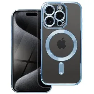 TopQ Kryt Electro iPhone 15 Pro MagSafe s modrým rámčekom 115601