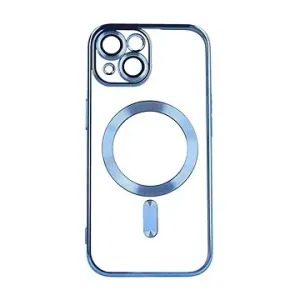 TopQ Kryt Electro iPhone 15 MagSafe s modrým rámečkem 105273