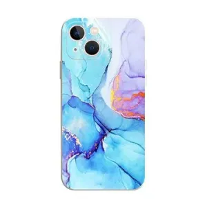 TopQ Kryt iPhone 15 Mramor modro-fialový 110917