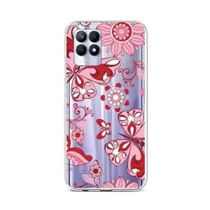 TopQ Kryt Realme 8i silikón Pink Butterfly 69878