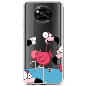 TopQ Xiaomi Poco X3 silikón Cartoon Flamingos 60860