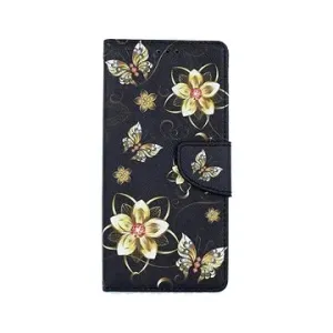 TopQ iPhone SE 2020 knižkové Zlaté kvety 54672