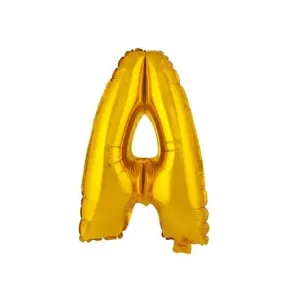TORO Balónik písmenko "A" TORO 30cm zlatá