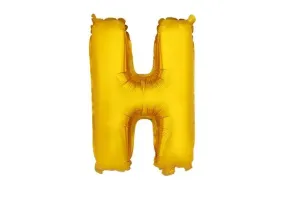 TORO Balónik písmenko "H" TORO 30cm zlatá