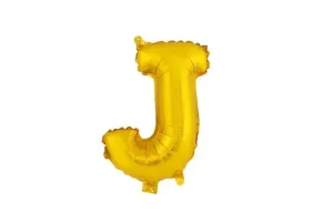 TORO Balónik písmenko "J" TORO 30cm zlatá