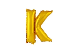 TORO Balónik písmenko "K" TORO 30cm zlatá