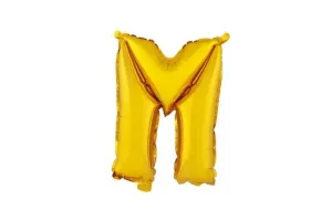 TORO Balónik písmenko "M" TORO 30cm zlatá