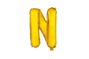 TORO Balónik písmenko "N" TORO 30cm zlatá