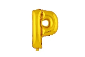 TORO Balónik písmenko "P" TORO 30cm zlatá