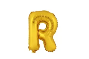 TORO Balónik písmenko "R" TORO 30cm zlatá