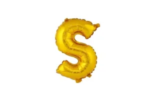 TORO Balónik písmenko "S" TORO 30cm zlatá