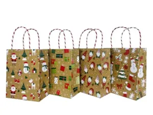 TORO Papierová darčeková taška TORO 40x30x12cm MIX zlaté vianoce