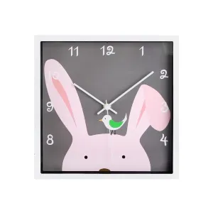 TORO Nástenné hodiny TORO 24x24cm pes, králík