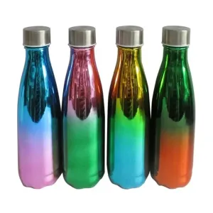 TORO Sklenená fľaša s viečkom TORO 580ml MIX metalických farieb