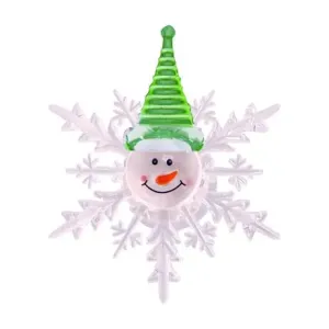 TORO Vianočná okenní LED vločka TORO 10cm snehuliak