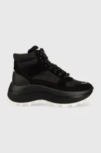 Členkové topánky Tory Burch Adventure dámske, čierna farba, na platforme, #2566203