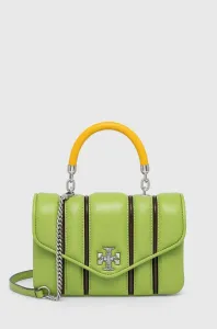 Kožená kabelka Tory Burch zelená farba #8464562