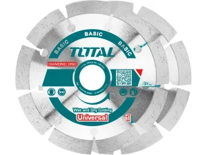 Total-Tools kotúč diamantový rezný segmentový, suché rezanie, 115 × 22,2 mm