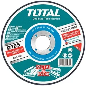Total-Tools kotúče rezné na kov, 10 ks, 125 × 1,2 × 22,2 mm