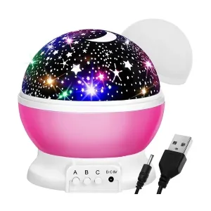Izoxis 22192 Projektor nočnej oblohy, USB, ružový