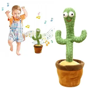 Tancujúci a spievajúci plyšový kaktus #8106453