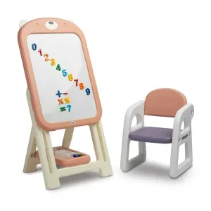 TOYZ - Detská tabuľa so stoličkou TED pink
