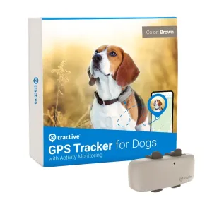 Tractive GPS DOG 4 Sledovanie polohy a aktivity pre psov, hnedý