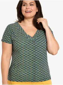Green patterned T-shirt Tranquillo - Women #710773