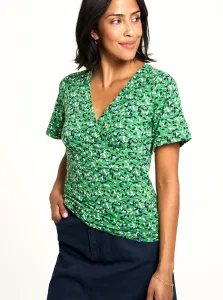 Green patterned T-shirt Tranquillo - Women #1042780