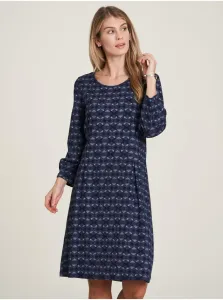 Dark blue patterned dress Tranquillo - Women #618005