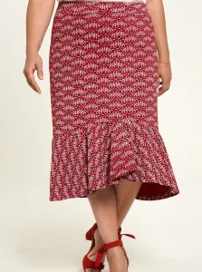 Červená kvetovaná sukňa Tranquillo #710753