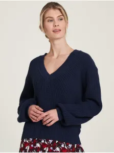 Dark Blue Women's Ribbed Sweater Tranquillo - Women #618073