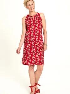 Červené kvetinové šaty Tranquillo - ženy