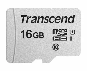 TRANSCEND MicroSDHC karta 16GB 300S, UHS-I U1, bez adaptéra