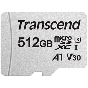 Transcend microSDXC 300S 512 GB + SD adaptér