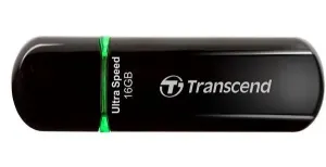 TRANSCEND Flash Disk 16GB JetFlash®600, USB 2.0 (R:32/W:16 MB/s) čierna/zelená