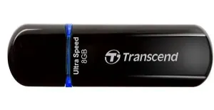 TRANSCEND Flash Disk 8GB JetFlash®600, USB 2.0 (R:32/W:12 MB/s) čierna/modrá