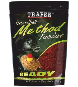 Traper krmítková zmes groundbait method feeder ready halibut čierny - 750 g
