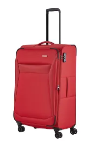 Travelite Textilní cestovní kufr Chios Red EXP L 90/97 l