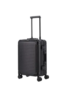 Travelite Kabinový hliníkový cestovní kufr Next 4w S Black 39 l
