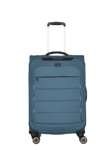 Travelite Látkový cestovní kufr Skaii 4w M Blue 62/67 l
