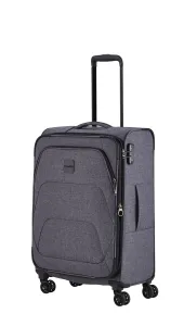 Travelite Textilní cestovní kufr Travelite Adria Anthracite M EXP 60/66 l