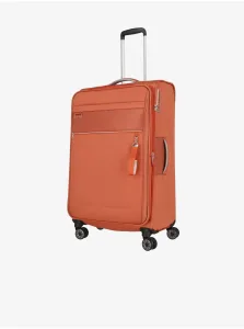 Travelite Textilní cestovní kufr Miigo 4w Copper/chutney L EXP 90/96 l