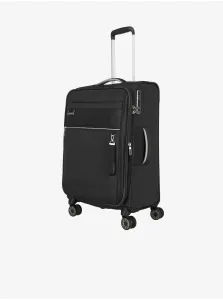Travelite Textilní cestovní kufr Miigo 4w Black M EXP 61/66 l