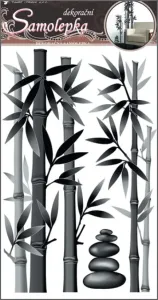 Nálepky bambus šedý