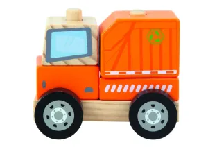 TREFL - Drevená hračka Smetiarské auto