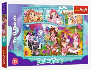 TREFL - Puzzle 200 Amazing Enchantimals world / Mattel Enchantimals